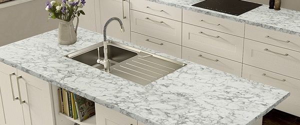 options white and black marble worktops