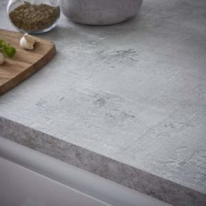 grey concrete square edge kitchen worktops