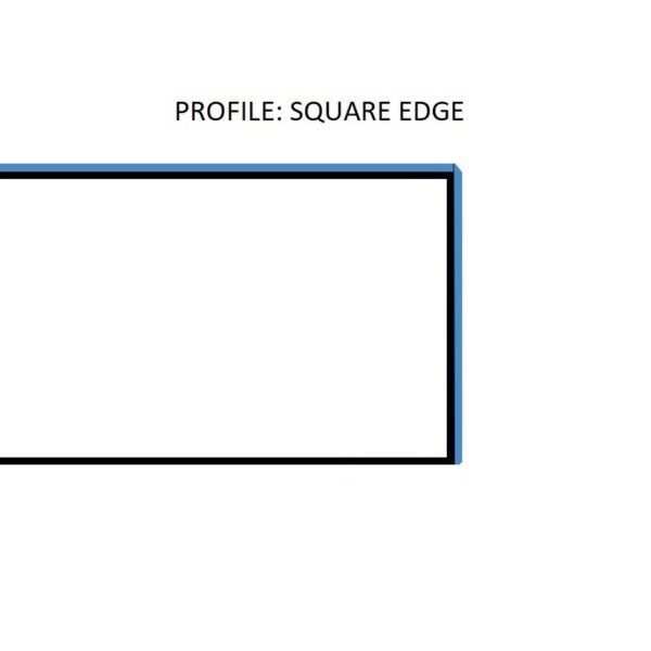 square edge profile of a worktop