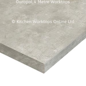 Duropal 4 metre kitchen worktop in bellato grey square edge