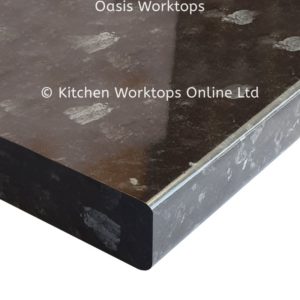 Oasis laminate worktop black flint gloss