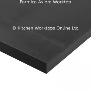 black painted marble laminate kitchen worktop