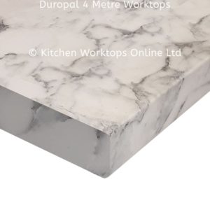 Duropal 4 metre kitchen worktop in carrara marble