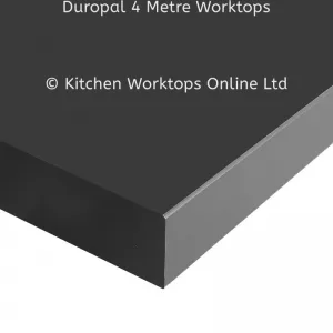 Duropal 4 metre square edge kitchen worktop in volcanic black