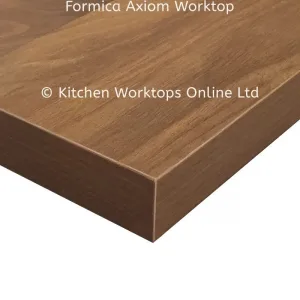 wide planked walnut square edge laminate kitchen worktop
