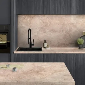 Prima cream marble effect laminate worktop