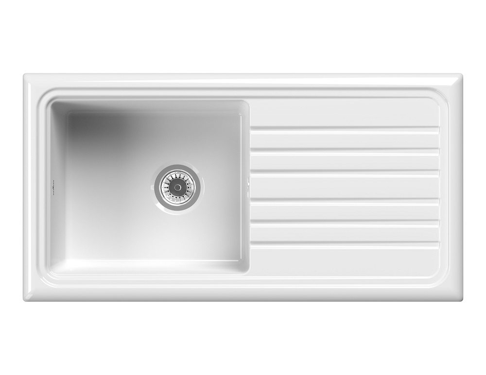 Reginox White Ceramic 1.0 Bowl Sink