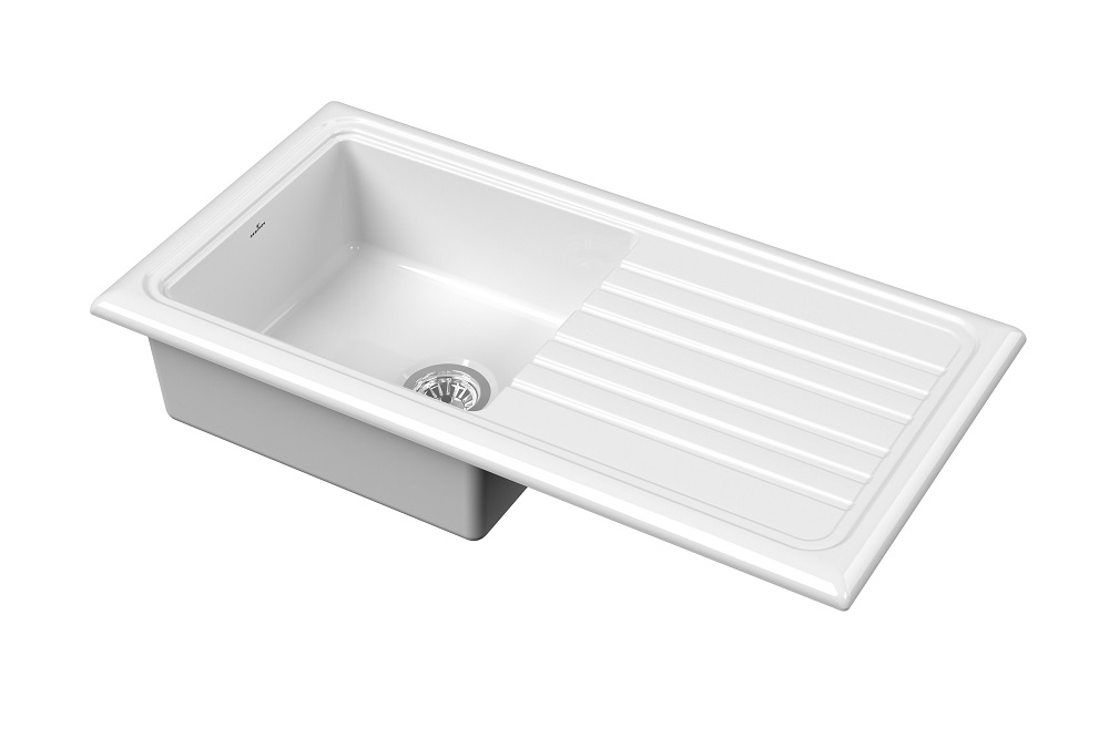 Reginox White Ceramic 1.0 Bowl Sink - Image 3