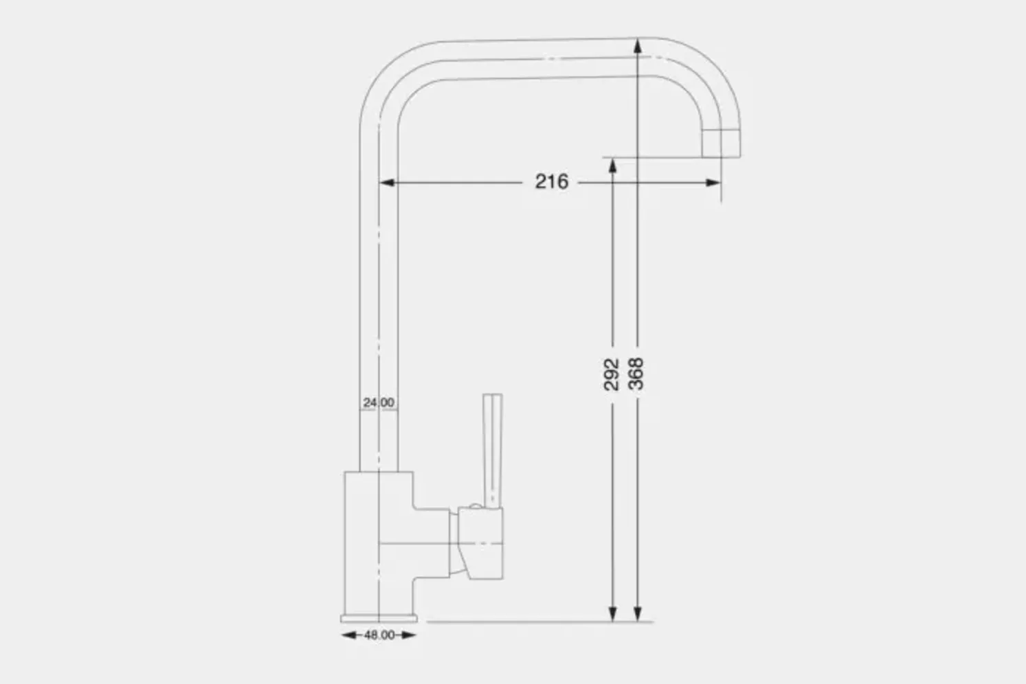 Cascatone Side Lever Chrome Tap - Image 3