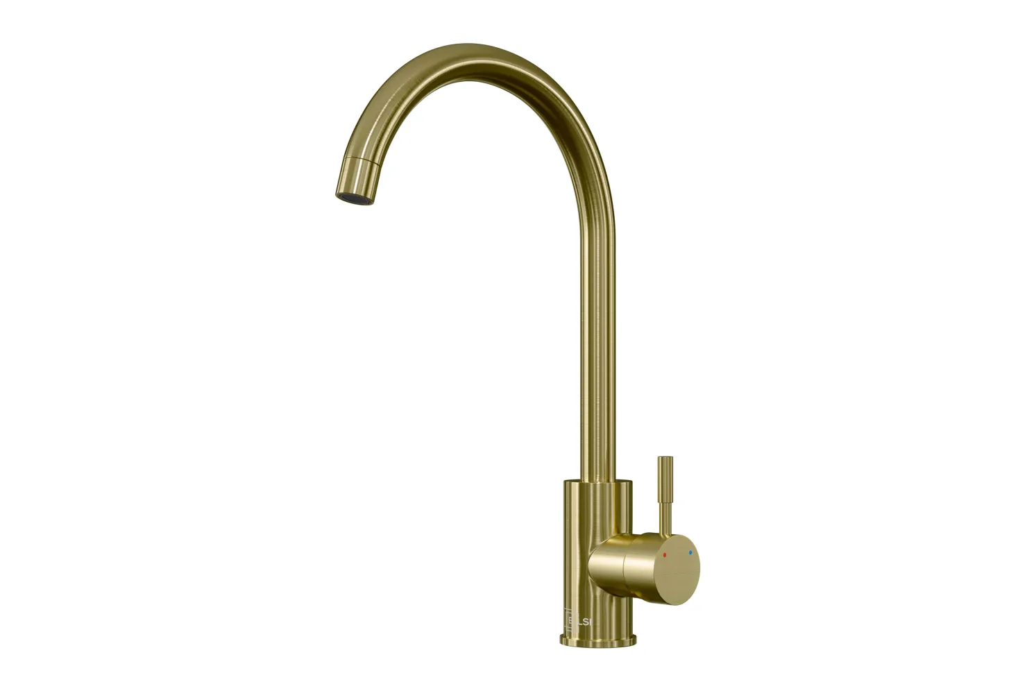 Side Lever Brushed Brass Tap