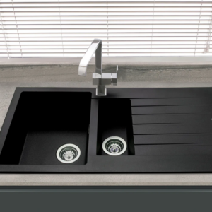 Alternative view of Midnight Black Granite 1.5 Bowl Sink