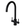 Twin Lever Matt Black Tap