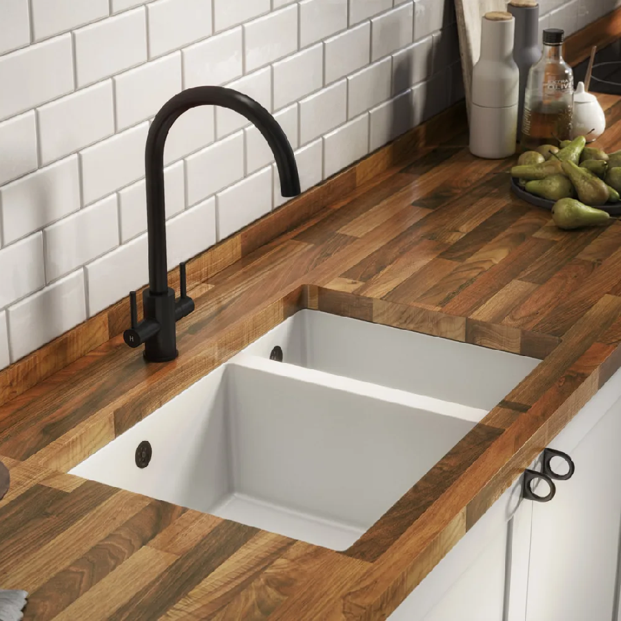 Twin Lever Matt Black Tap - Image 3